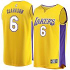 Camiseta Jordan Clarkson 6 Los Angeles Lakers Icon Edition Amarillo Hombre